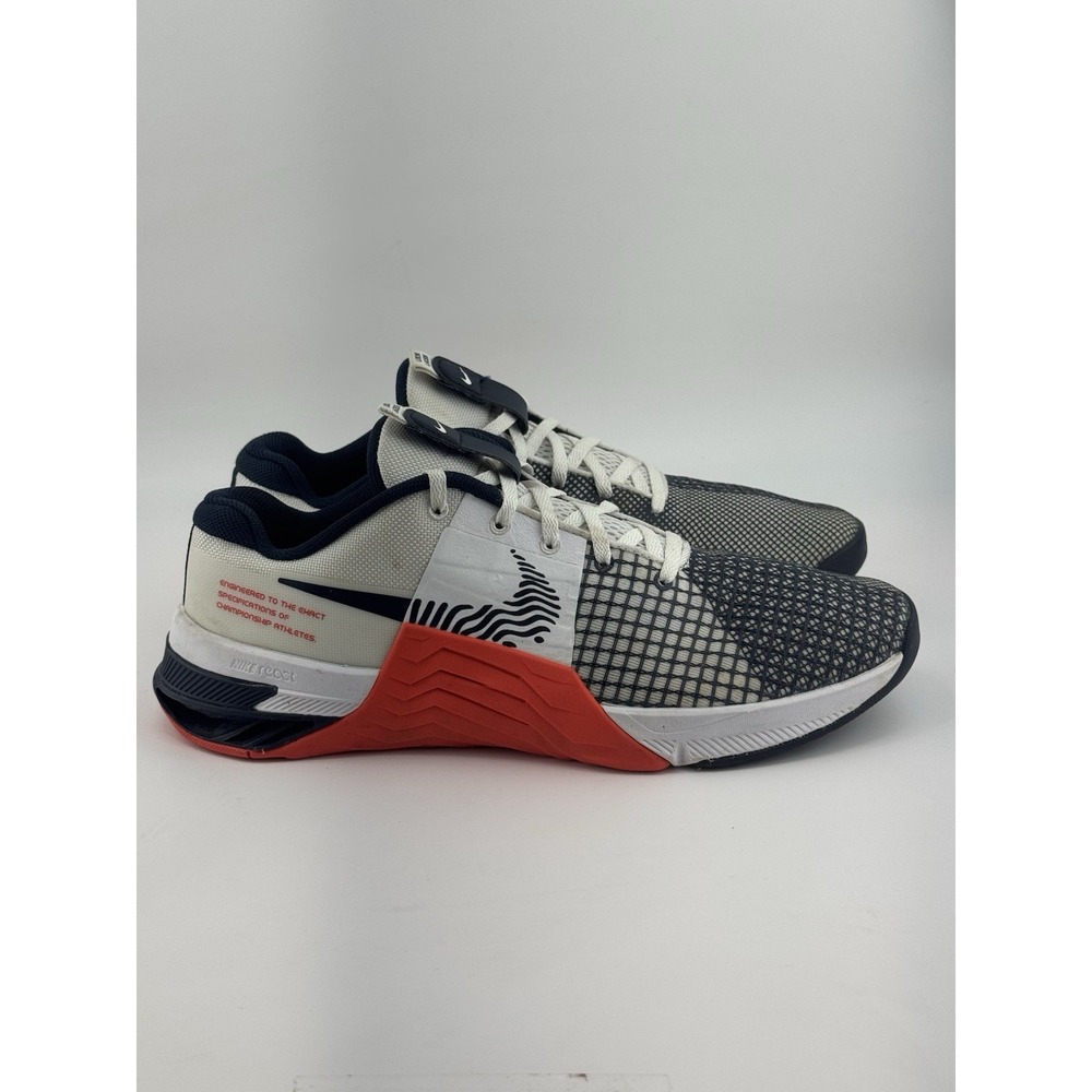 Nike Metcon 8 White Crimson Obsidian Men's Training Shoes Size 9